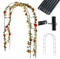 PERGOLA OGRODOWA KOLUMNA ŁUK NA KWIATY RÓŻE 240 CM PREMIUM