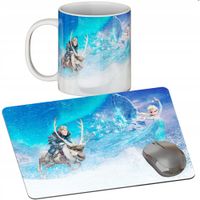 ZESTAW KUBEK + PODKŁADKA - ELSA KRAINA LODU - PREZENT WIELE WZORÓW + IMIĘ