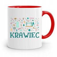 Kubek Czerwony Krawca Krawcowej Krawiec Prezent Z Nadrukiem Ze Zdjęciem