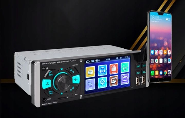Radio Samochodowe 1DIN 4,1" BLUETOOTH USB AUX SD MIRROR LINK PILOT zdjęcie 5