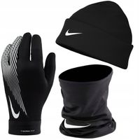 Zestaw Czapka zimowa komin Rękawiczki NIKE do biegania termiczne