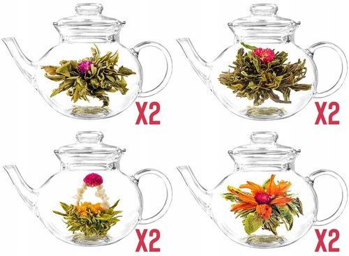 Zestaw HERBAT KWITNĄCYCH 4 rodzaje po 2 sztuki na Arena.pl