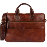 BELTIMORE torba skórzana teczka A4 na laptopa vintage V701 brązowa