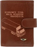 ZESTAW Portfel męski skórzany GRAWER personalizowany prezent dla kierowcy