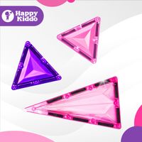 Klocki magnetyczne konstrukcyjne budowlane edukacyjne duży zamek 75el +2fig