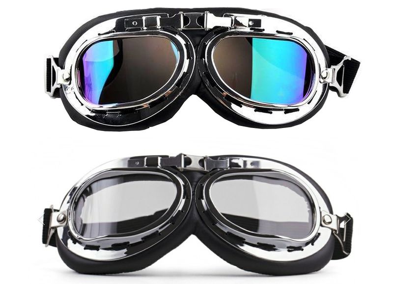 KLASYCZNE GOGLE RETRO NA MOTOR MOTOCYKL JAKOŚĆ HQ zdjęcie 1