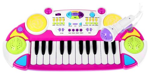 Keyboard pianinko mikrofon stołek na Arena.pl