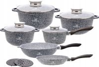 Zestaw garnków KlonBerg PREMIUM SWISS aluminiowe 12 el.