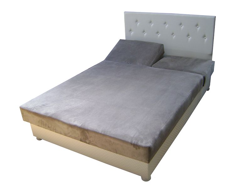 Łóżko do sypialni 140x200 materac + stelaż + pojemnik tapicerowane na Arena.pl