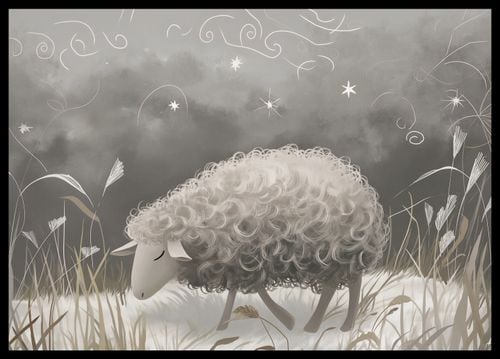 Plakat 59,4x42cm Bujna Owca na Arena.pl