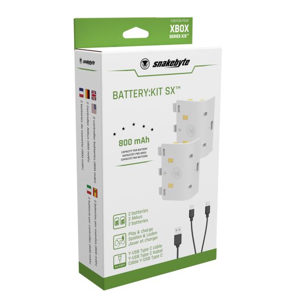 snakebyte Battery:Kit SX akumulatory do kontrolera Xbox Series 2x800 białe na Arena.pl