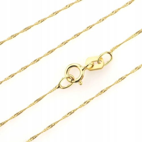 Złoty Krzyżyk z Łańcuszkiem pr. 585 Prezent na Pamiątkę Chrztu Świętego na Arena.pl