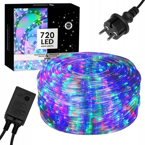 LAMPKI CHOINKOWE WĄŻ 720LED 30m MULTI ZEWNĘTRZNY PROGRAMATOR MULTIKOLOR na Arena.pl