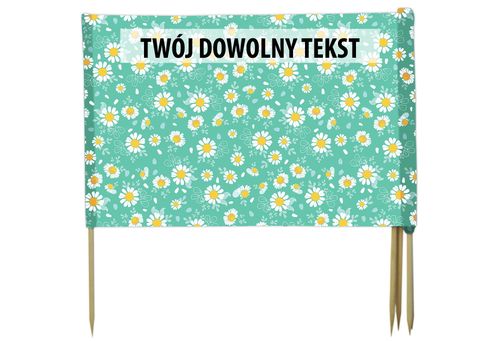 PARAWAN PLAŻOWY Stokrotki z indywidualnym napisem 5 PANELI 76.5 na Arena.pl