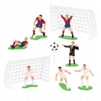 PIŁKARZE NA TORT DEKORACJA ZESTAW PIŁKARZYKI BRAMKA BOISKO FIGURKI