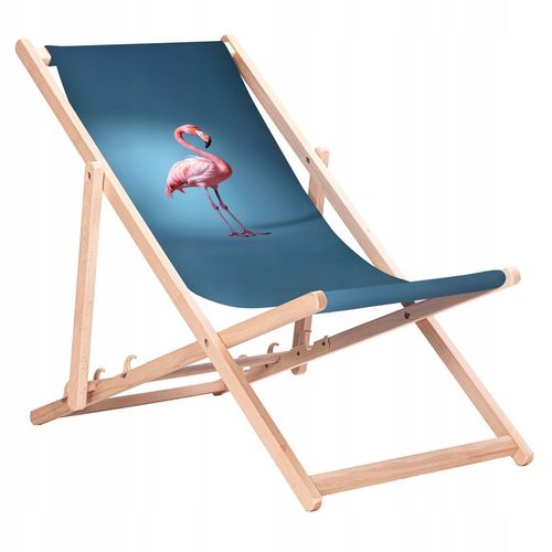 Leżak Drewniany Plażowy z Nadrukami Hello Summer Bukowe Leżaki KN127 na Arena.pl
