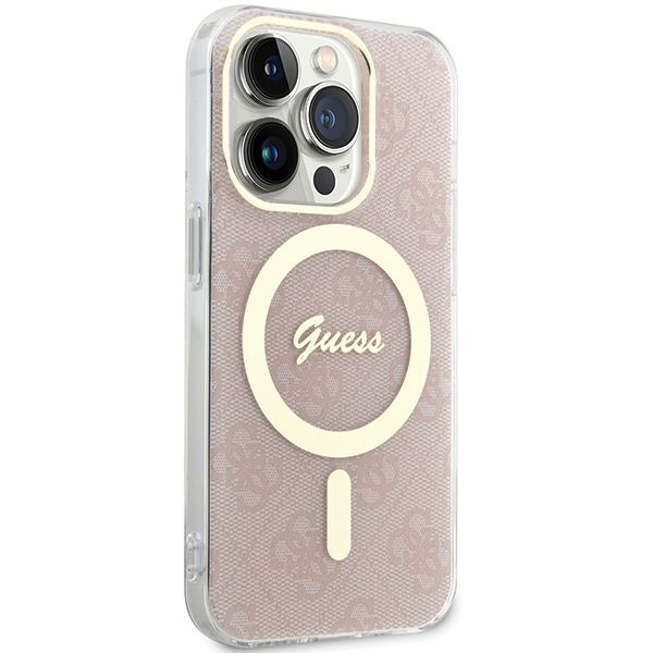 Etui Guess do iPhone 15 Pro, Różowy, MagSafe zdjęcie 4