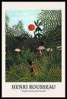 Plakat 40x60cm Design Virgin Forest, Rousseau Vintage do Salonu