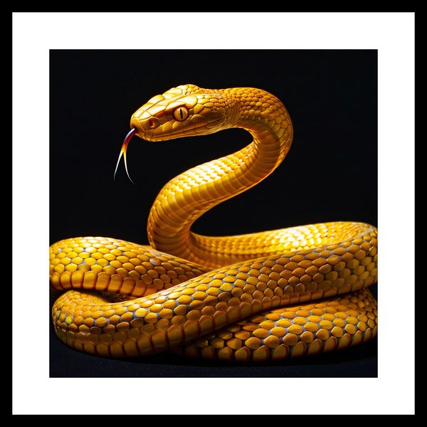 Plakat 40x40cm Złoty Wąż zdjęcie 3