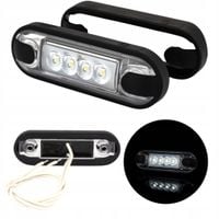 Lampa obrysowa biała płaska LED boczna obrysówka 12/24V wytrzymała