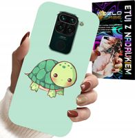 ETUI DO XIAOMI NOTE 9 - SŁODKIE ŻÓŁWKI WZORY DLA DZIECI + SZKŁO
