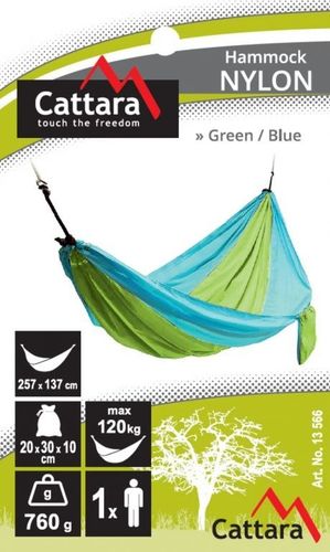 Hamak NYLON 275x137 cm zielono-niebieski na Arena.pl
