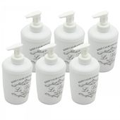 Zestaw sześciu dozowników do mydła PROVENCE biały