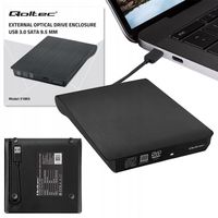 Obudowa/kieszeń na napęd optyczny CD/DVD SATA USB 3.0 9.5mm wbudowany kabel