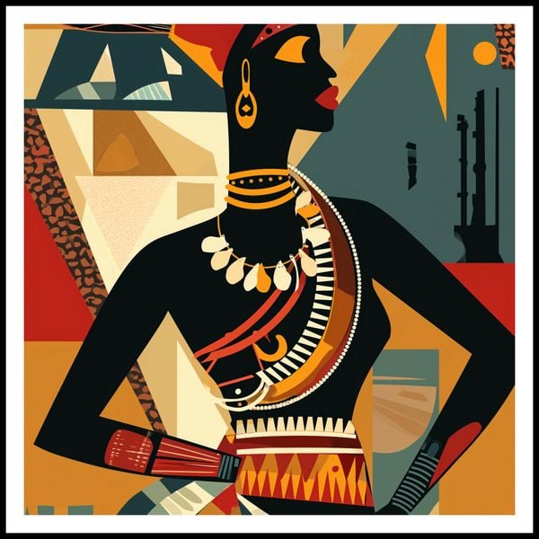 Plakat 80x80cm Afrykańska Mozaika zdjęcie 3