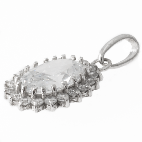 SREBRNY WISIOREK Z CYRKONIAMI SREBRO PRÓBY 925 na Arena.pl