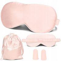 OPASKA NA OCZY DO SPANIA JEDWABNA PREMIUM PIĘKNA KOMFORT + WOREK I