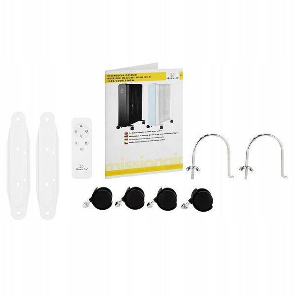 Grzejnik olejowy elektryczny Mission Air OSLO white 2500W biały WIFI TIMER zdjęcie 11