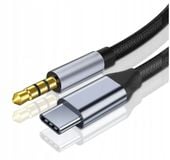KABEL ADAPTER Przejściówka typ USB-C 3.1 mini Jack 3,5mm Audio AUX DAC 1,5m