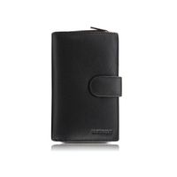 portfel damski skórzany duży czarny rfid brodrene g-12-bl