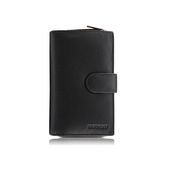 portfel damski skórzany duży czarny rfid brodrene g-12-bl