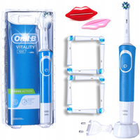 SZCZOTECZKA ELEKTRYCZNA ORAL-B VITALITY PRO D103 BLUE ETUI KOŃCÓWKI GRATISY