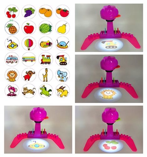 PROJEKTOR RZUTNIK DO NAUKI RYSOWANIA ZE SLAJDAMI ZESTAW DLA DZIECI + MAZAKI na Arena.pl