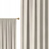 ZASŁONA WELUROWA NA TAŚMIE NA ŻABKI 140x250 KASZMIROWY BEŻOWA GRUBA SOOVI