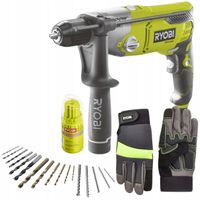 Wiertarka udarowa Ryobi RPD1200-K + Zestaw wierteł + Rękwica