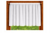 Zazdrostka firana do kuchni woal DELIKATNA Z LAMÓWKĄ BIAŁĄ na tunel 400x90