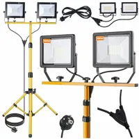 Halogen Naświetlacz LED 2x 100W + Statyw Budowlany