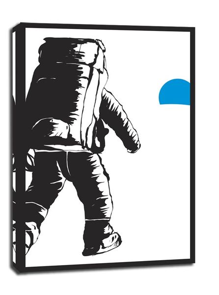 Kosmos (niebieski) - obraz na płótnie 70x100 cm zdjęcie 1