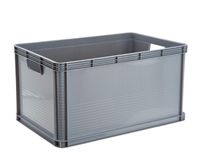 POJEMNIK PLASTIKOWY 64L SKRZYNKA UCHWYTY GREY TRWAŁA