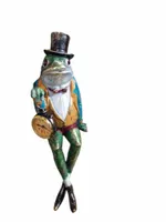 FIGURKA FIGURA ŻABA ŻABKA Z PARASOLEM