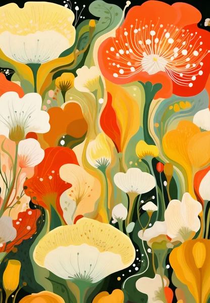 Plakat 68x98cm Kwiatowy Raj zdjęcie 1