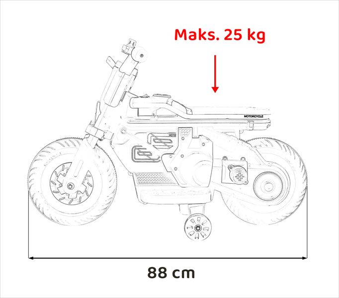 Pojazd Motorek Future 88 Czarny zdjęcie 16