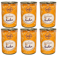 6 x Kurczak z żurawiną i kocimiętką | monobiałkowa karma dla kota 400g