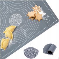 STOLNICA SILIKONOWA MATA DUŻA PODKŁADKA XXL DO CIASTA Z MIARAMI KUCHENNA