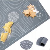 STOLNICA SILIKONOWA MATA DUŻA PODKŁADKA XXL DO CIASTA Z MIARAMI KUCHENNA