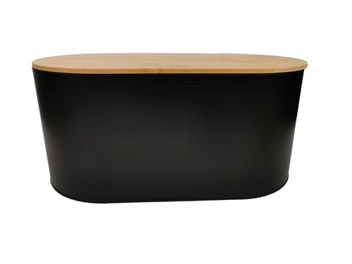 CHLEBAK POJEMNIK NA PIECZYWO Z POKRYWĄ DESKĄ DO KROJENIA CZARNY CH01 na Arena.pl